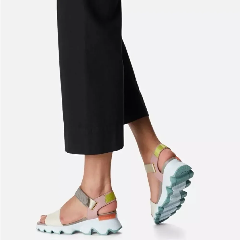 Nurture Roam Multi -Color Platform Block Heel Pastel Sandals Size 10